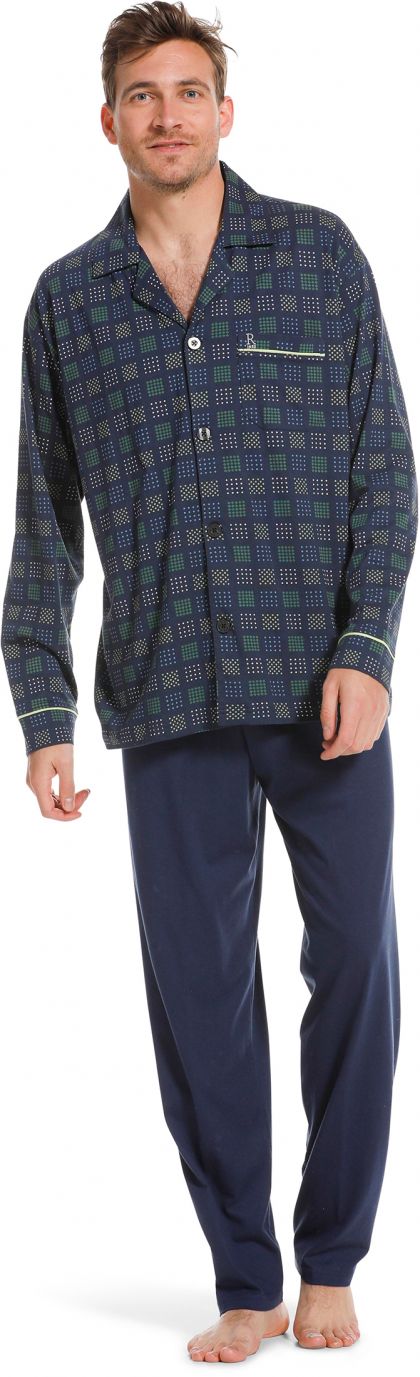 Robson Pyjama doorknoop groen Xxxl -