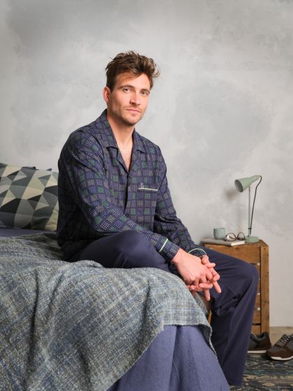 Robson Pyjama doorknoop groen Xxxl -