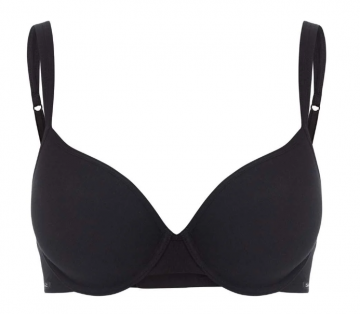Skiny Voorgevormde BH Cotton Essentials zwart 70 A