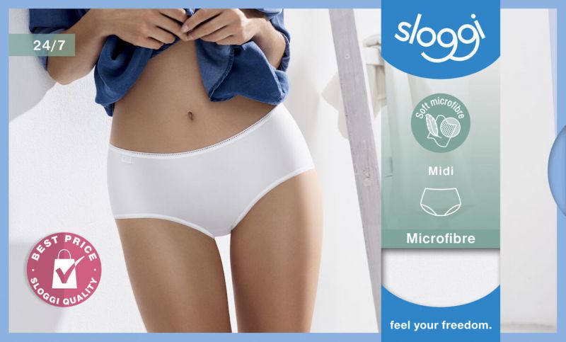 Sloggi 24/7 Microfibre MIDI wit 46 -