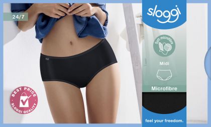 Sloggi 24/7 Microfibre MIDI zwart 46 -
