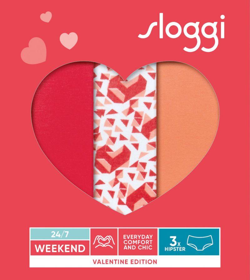 Sloggi 24/7 Weekend Print Hipster C3P (-) rood 42 -
