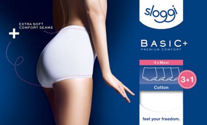 Sloggi Basic+ Maxi 3+1 Gratis wit 40