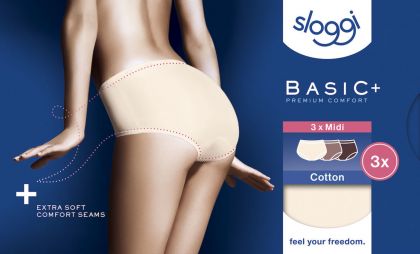 Sloggi Basic+ Midi C3P (-) bruin 44 -