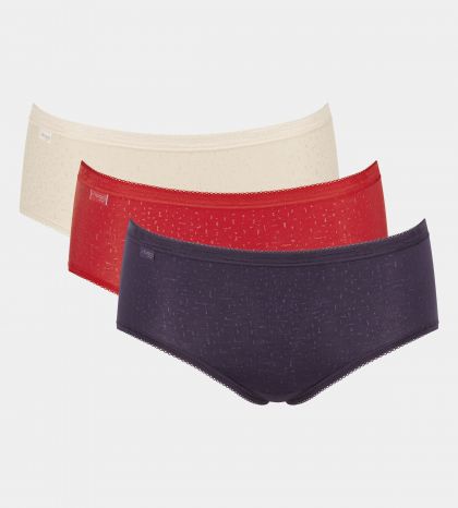 Sloggi Basic+ Midi C3P Holiday (-) rood 42 -