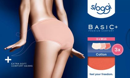 Sloggi Basic+ Midi C3P (-) koraal 46 -