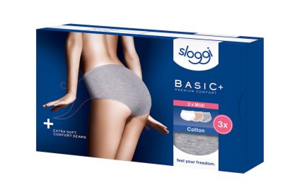 Sloggi Basic+ Midi C3P (-) grijs 42 -