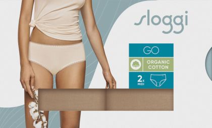 Sloggi GO Midi 2 Pack huidskleur M -