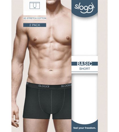 Sloggi men Basic Short 2-Pack zwart 4
