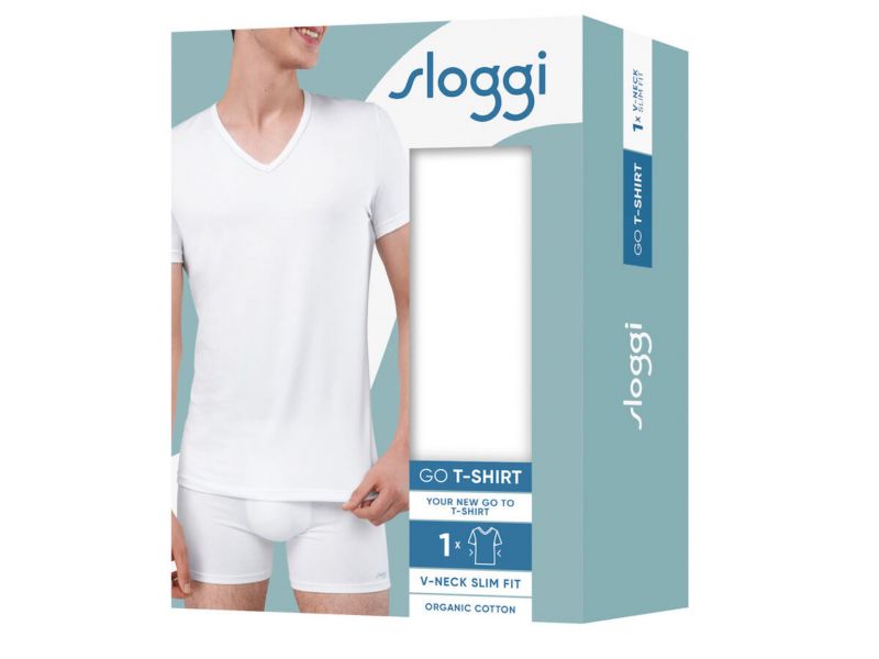 Sloggi Men Go Shirt V-Neck Slim wit Xl -
