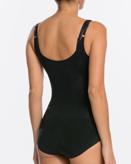Spanx OnCire Open-Bust Bodysuit very black Xl -