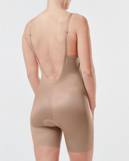 Spanx Suit Your Fancy-Mid-Tigh Body Plunge Low huidskleur L -
