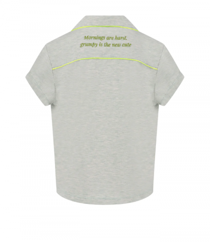 Strawberry Pyjama "Mornings are hard..." geel 16/17 Jaar -