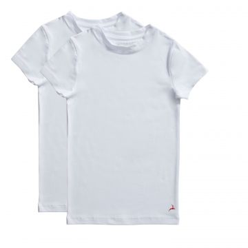 Ten Cate Basic Kids Boys T-Shirt 2Pack wit 122/128 -