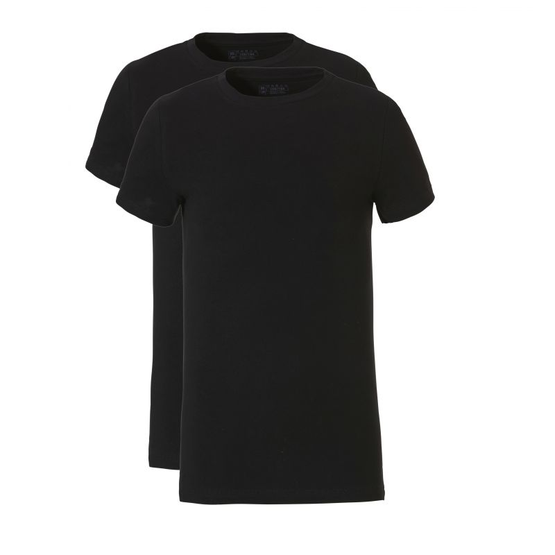 Ten Cate Basic Kids Boys T-Shirt 2Pack zwart 146/152 -