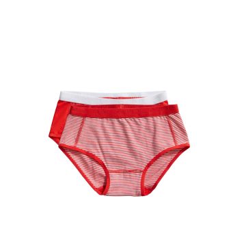 Ten Cate Basic kids girls brief 2Pack rood 110/116 -