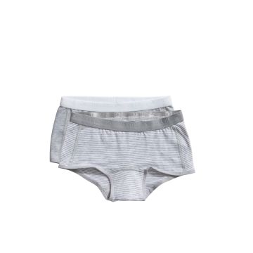 Ten Cate Basic kids girls shorts 2 Pack grijs 122/128 -