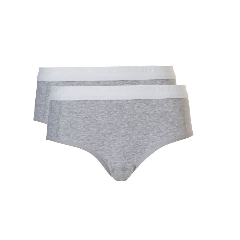 Ten Cate Basic Teen Girls hipster 2Pack grijs 134/140 -