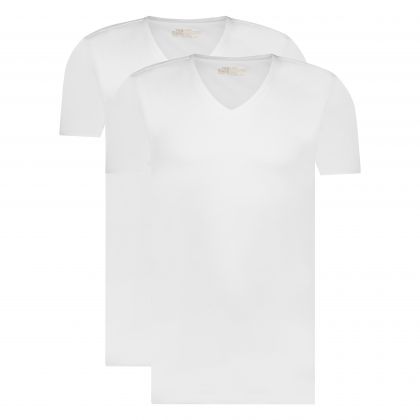 Ten Cate Basics men V-neck shirt 2 pack wit Xxl -