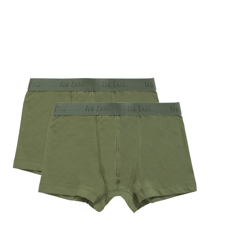 Ten Cate Cotton Stretch boys shorts 2Pack groen 146/152 -