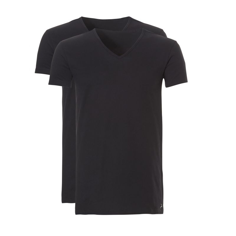 Ten Cate Men Basic V-neck 2 Pack (-) zwart Xl -