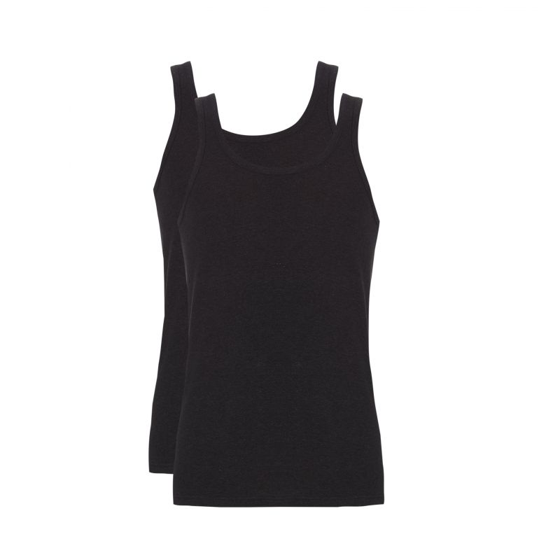 Ten Cate Men Fine Singlet 2 Pack zwart Xl -