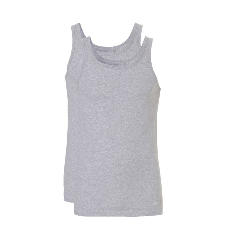 Ten Cate Men Fine Singlet 2 Pack grijs Xxl -
