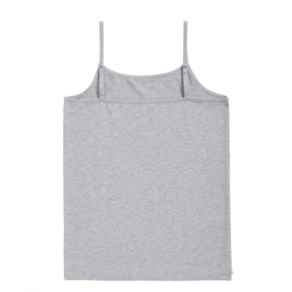 Ten Cate Organic girls spaghetti top grijs 146/152 -
