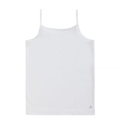 Ten Cate Organic girls spaghetti top wit 134/140 -