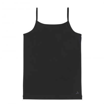 Ten Cate Organic girls spaghetti top zwart 134/140 -