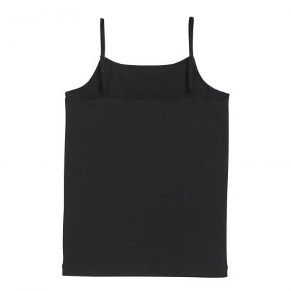Ten Cate Organic girls spaghetti top zwart 134/140 -