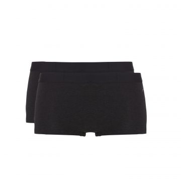 Women Fine Shorts 2 Pack zwart