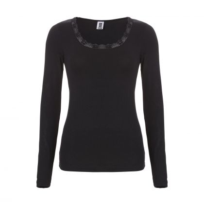 Ten Cate Women thermo lace long sleeve zwart S -