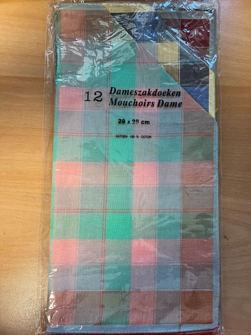 Tiseco Emilio Dameszakdoek 29x29cm 12 stuks groen One Size -