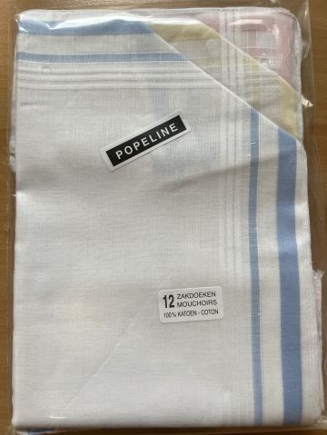Tiseco Emilio Dameszakdoek 29x29cm 12 stuks koraal One Size -