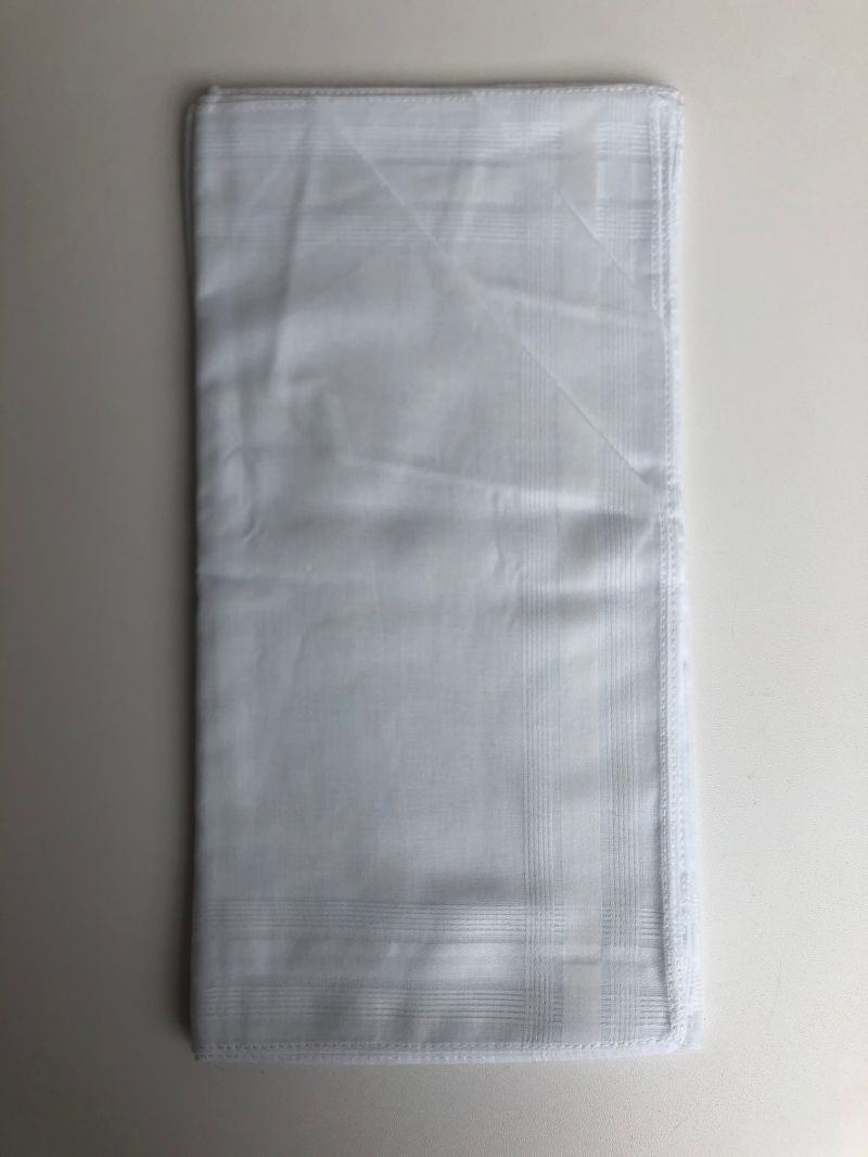 Tiseco Emilio Dameszakdoek 29x29cm 12 stuks wit One Size -