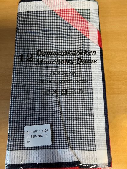 Tiseco Emilio Dameszakdoek 29x29cm 12 stuks zwart One Size -