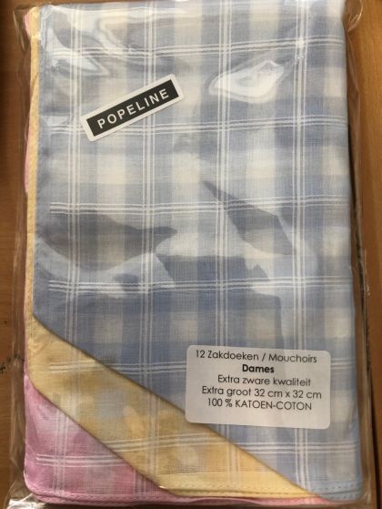 Tiseco Emilio Dameszakdoek 32x32cm 12 stuks geel One Size -