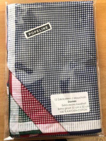 Tiseco Emilio Dameszakdoek 32x32cm 12 stuks rood One Size -