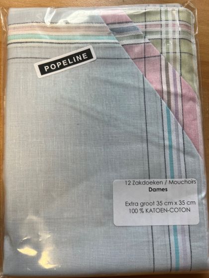 Tiseco Emilio Dameszakdoek 35x35cm 12 stuks groen One Size -