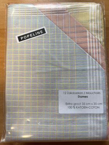 Tiseco Emilio Dameszakdoek 35x35cm 12 stuks roos One Size -