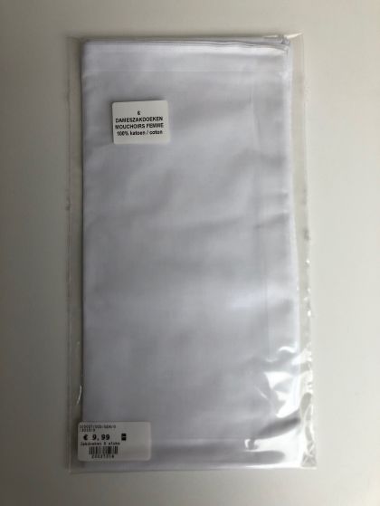 Tiseco Emilio Dameszakdoek Wit 6 stuks wit - -