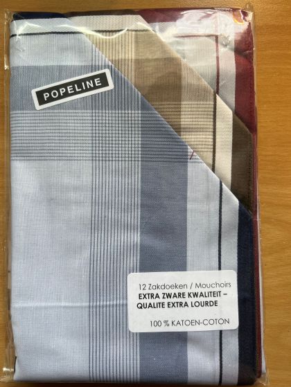 Tiseco Emilio Herenzakdoek 40x40 cm 12 stuks blauw Onesize -