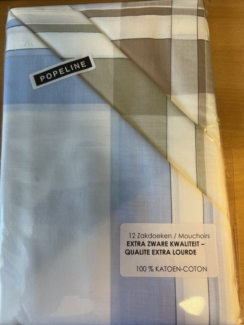 Tiseco Emilio Herenzakdoek 40x40 cm 12 stuks blauw Onesize -