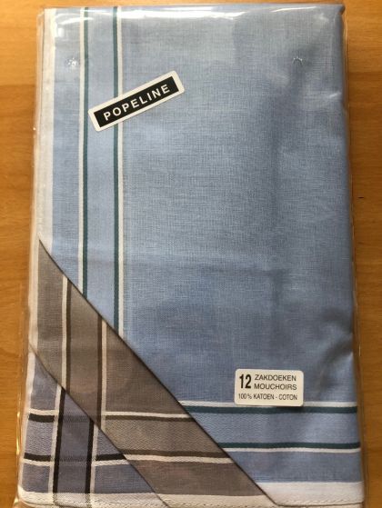 Tiseco Emilio Herenzakdoek 40x40 cm 12 stuks blauw Onesize -