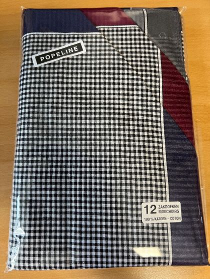 Tiseco Emilio Herenzakdoek 40x40 cm 12 stuks blauw Onesize -