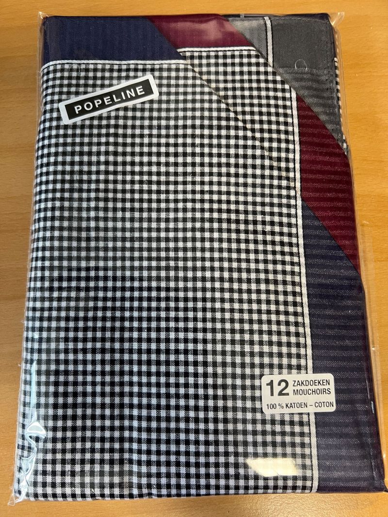 Tiseco Emilio Herenzakdoek 40x40 cm 12 stuks blauw Onesize -