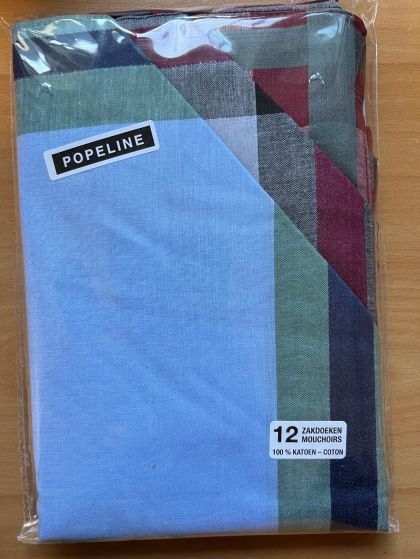 Tiseco Emilio Herenzakdoek 40x40 cm 12 stuks bordeaux Onesize -