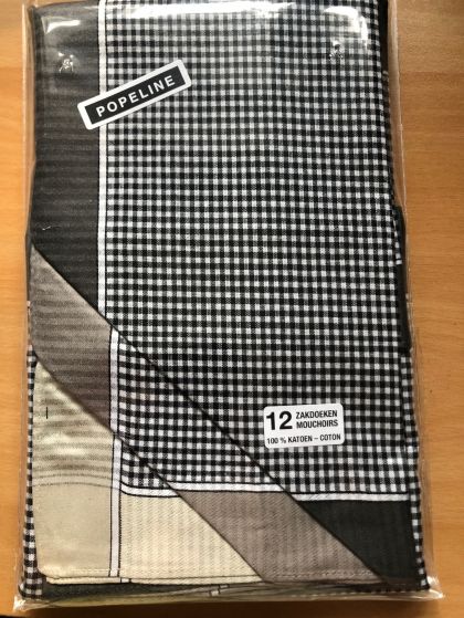 Tiseco Emilio Herenzakdoek 40x40 cm 12 stuks grijs Onesize -