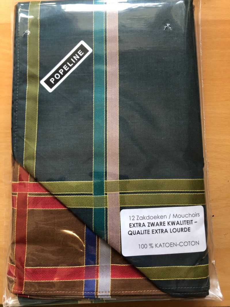 Tiseco Emilio Herenzakdoek 40x40 cm 12 stuks groen Onesize -